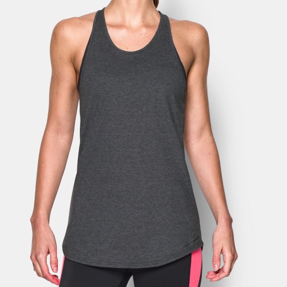 UNDER ARMOUR Striped Microthread Racerback Tank - Picture 4 of 5